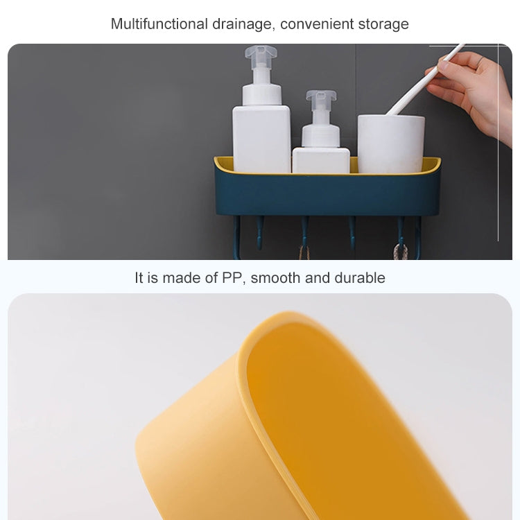 無鑽壁掛式淋浴架手機浴室洗髮水架