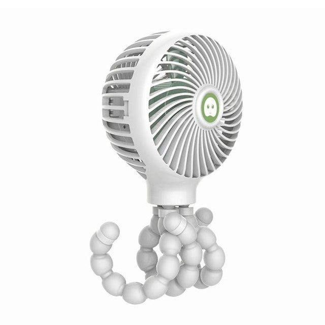 八爪魚變形卡通摺疊USB充電迷你手持風扇