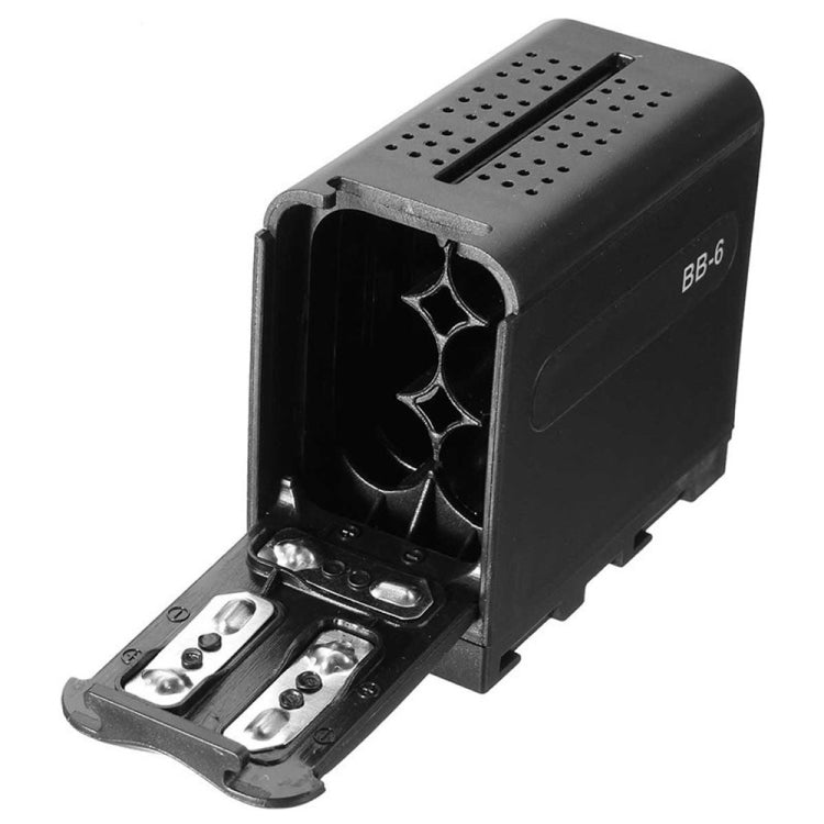 LED攝像燈補光燈電池盒AA電池轉F970盒BB-6通用電池盒