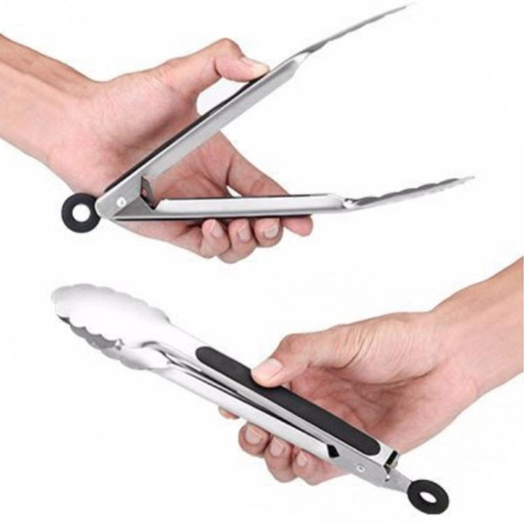 不銹鋼硅膠手柄廚房食品肉燒烤夾