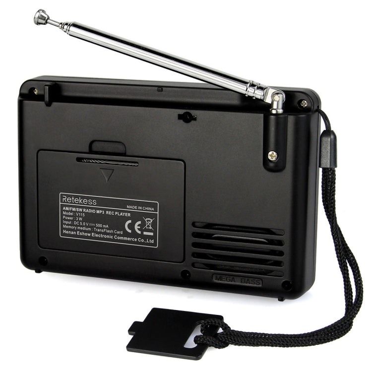 Retekess V-115全波段收音機FM AM便攜MP3播放器