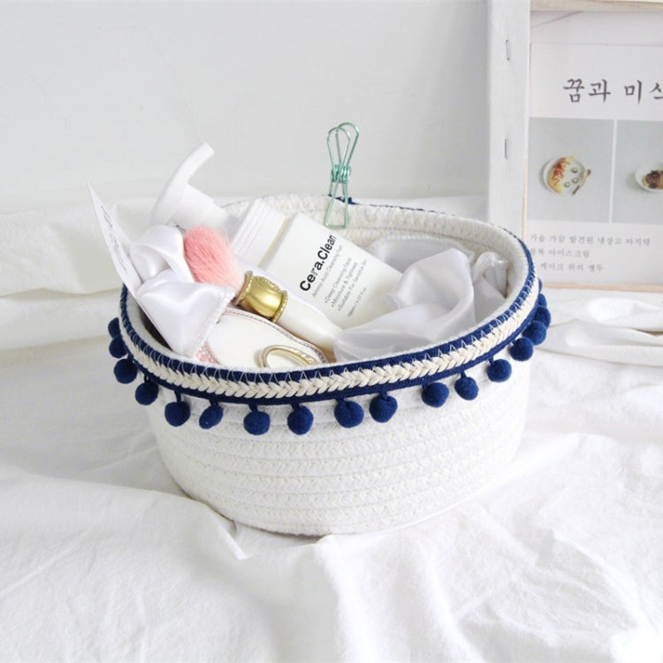 棉繩收納筐編織桌面雜物收納框