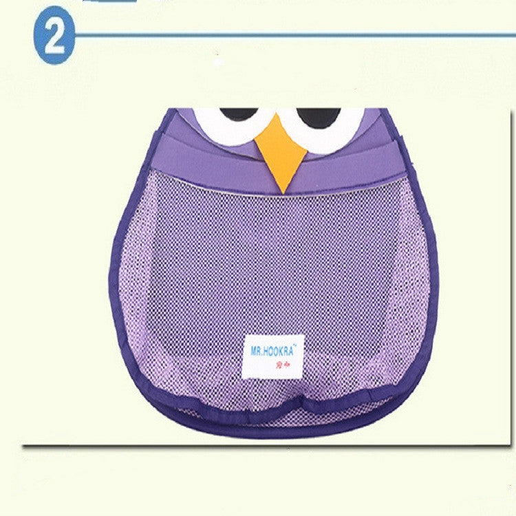 寶寶洗澡儲物袋卡通造型收納掛袋防水浴室網袋