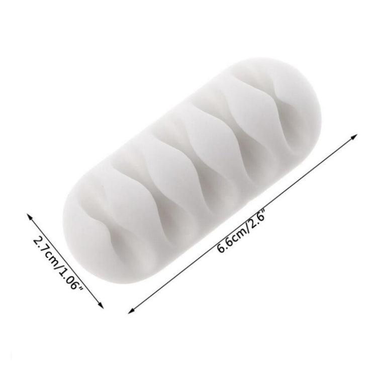 10個一賣 可粘貼五孔TPR電線收納整理器數據線固線器