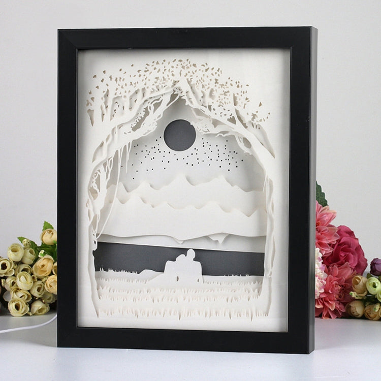 3D刻紙燈情侶光影雕刻創意小夜燈