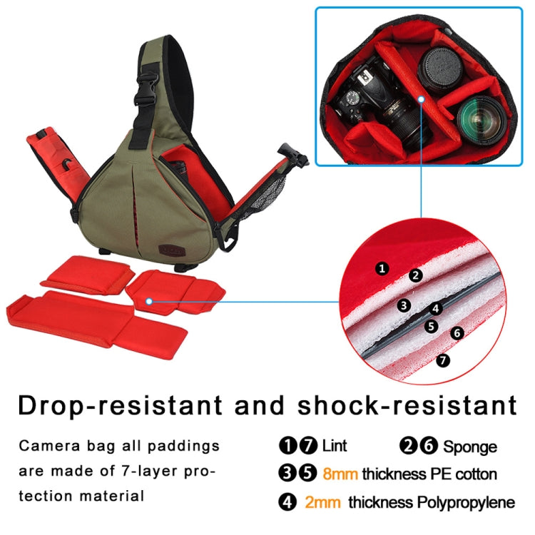 CADeN K1單反相機挎包數碼相機單肩包防水包帶防雨罩