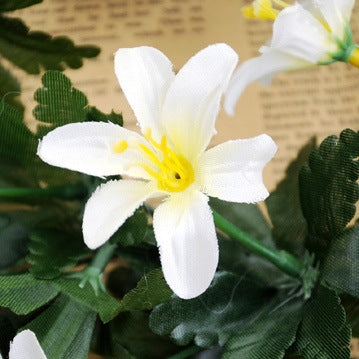 仿真花壁掛百合花藤吊籃花派對裝飾品