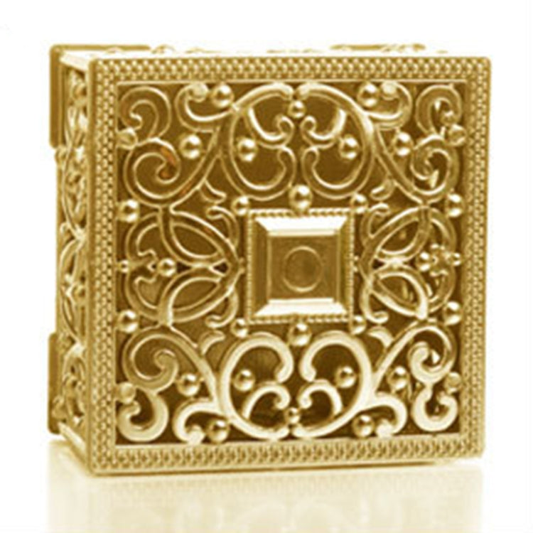 12個一賣 迷你糖果盒鏤空花紋正方形禮品盒