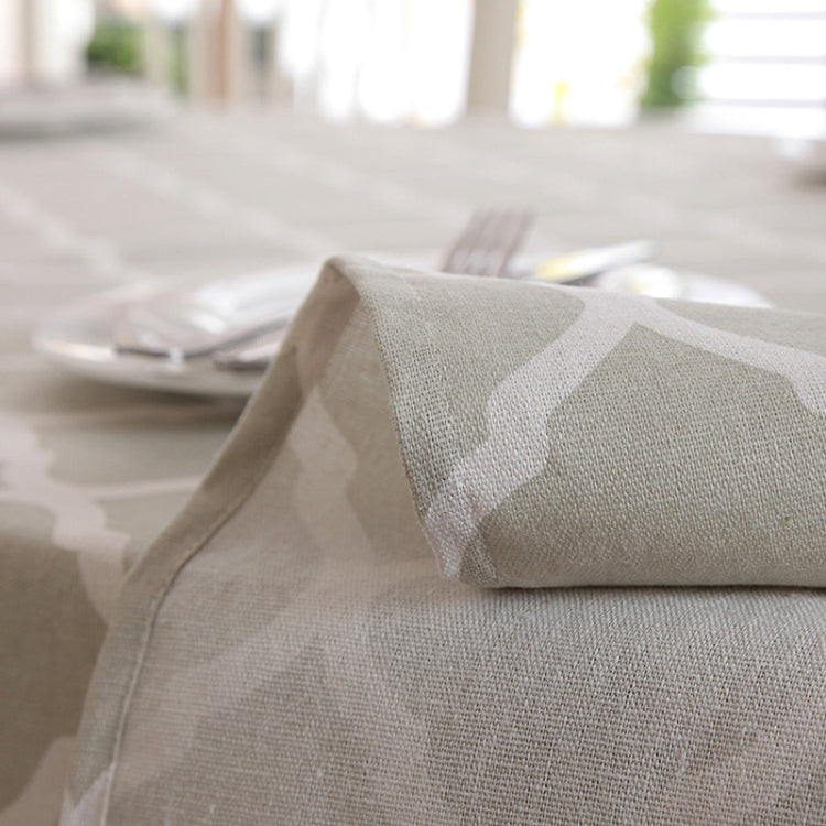 棉麻幾何菱形灰色蕾絲餐桌布