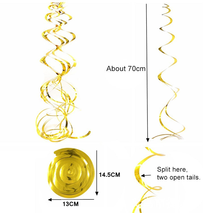 5個一賣 70cmPVC螺旋掛飾聖誕節幼兒園教室生日派對場景布置垂吊亮片掛飾
