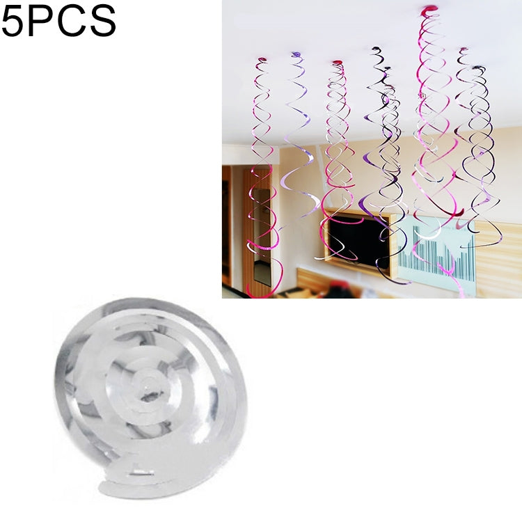 5個一賣 70cmPVC螺旋掛飾聖誕節幼兒園教室生日派對場景布置垂吊亮片掛飾