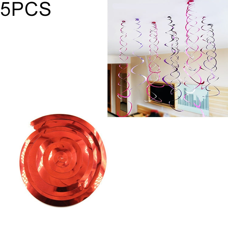 5個一賣 70cmPVC螺旋掛飾聖誕節幼兒園教室生日派對場景布置垂吊亮片掛飾