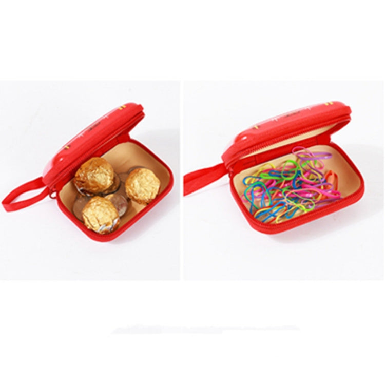 聖誕卡通零錢包 方形收納盒鑰匙包