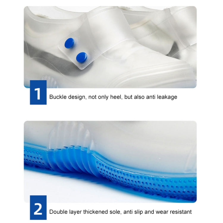 低幫鞋套男女防滑厚底時尚簡約搭扣防水雨靴 碼數: