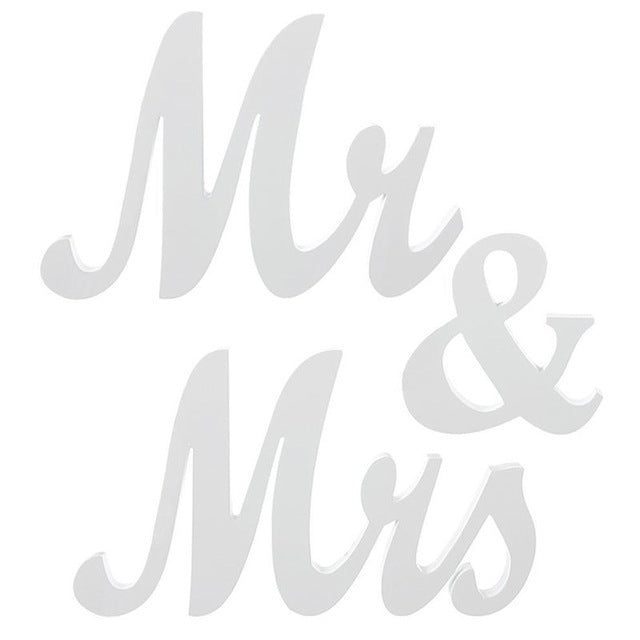 木質MR & MRS婚禮道具