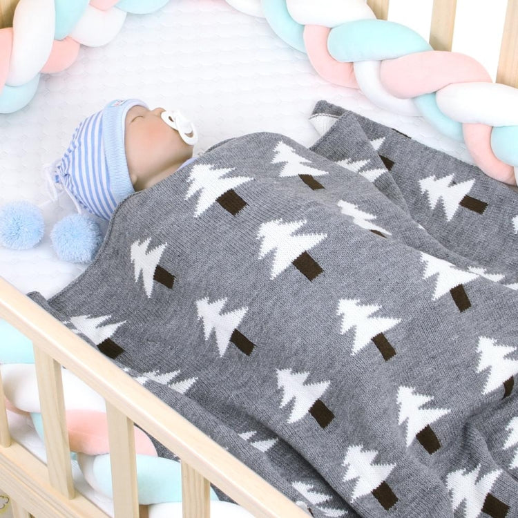 嬰兒針織聖誕樹抱毯外出披肩蓋被