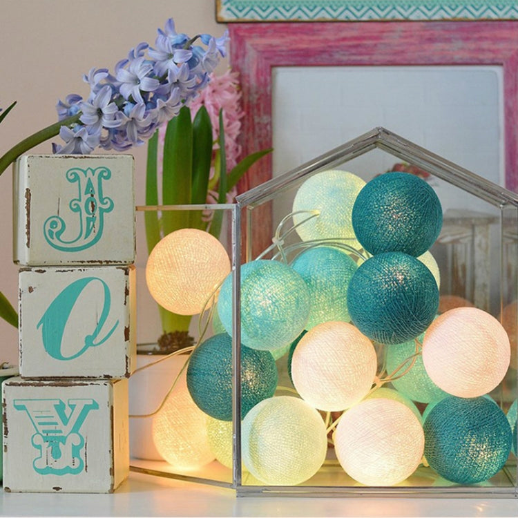 3米20燈棉花球燈串假日婚禮聖誕派對卧室童話燈戶外LED燈花環裝飾