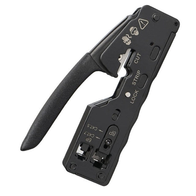 多功能七類通孔水晶頭6P8P剝線網絡工具擠壓接壓線網線鉗子