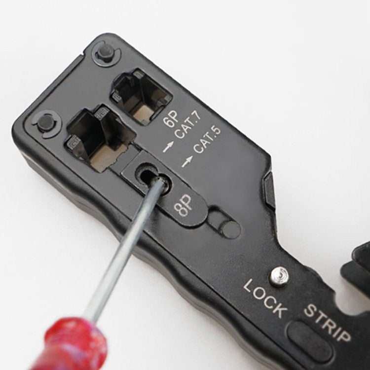 多功能七類通孔水晶頭6P8P剝線網絡工具擠壓接壓線網線鉗子