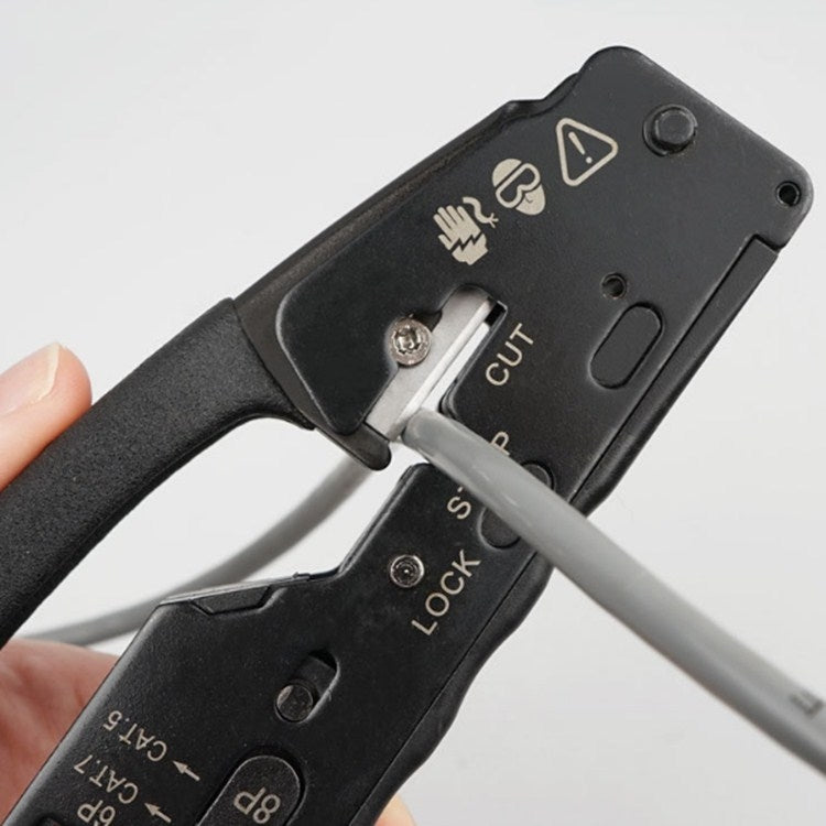 多功能七類通孔水晶頭6P8P剝線網絡工具擠壓接壓線網線鉗子