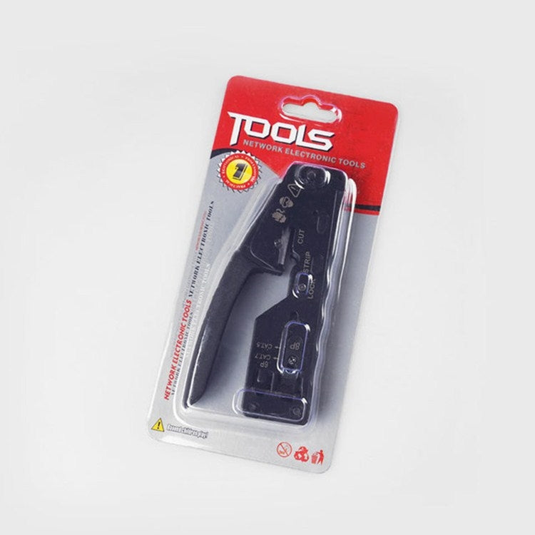 多功能七類通孔水晶頭6P8P剝線網絡工具擠壓接壓線網線鉗子