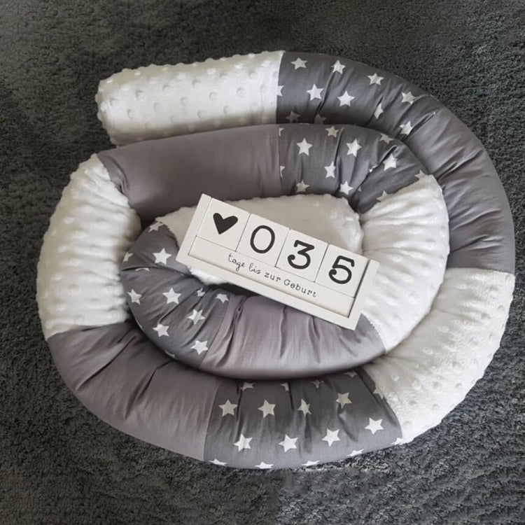 星星圓柱形防撞嬰兒床圍四季通用