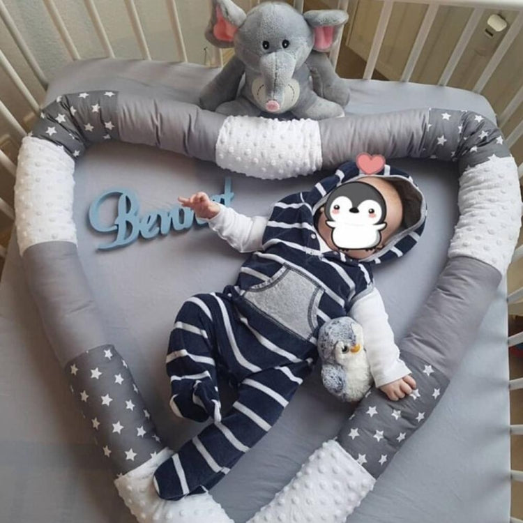 星星圓柱形防撞嬰兒床圍四季通用