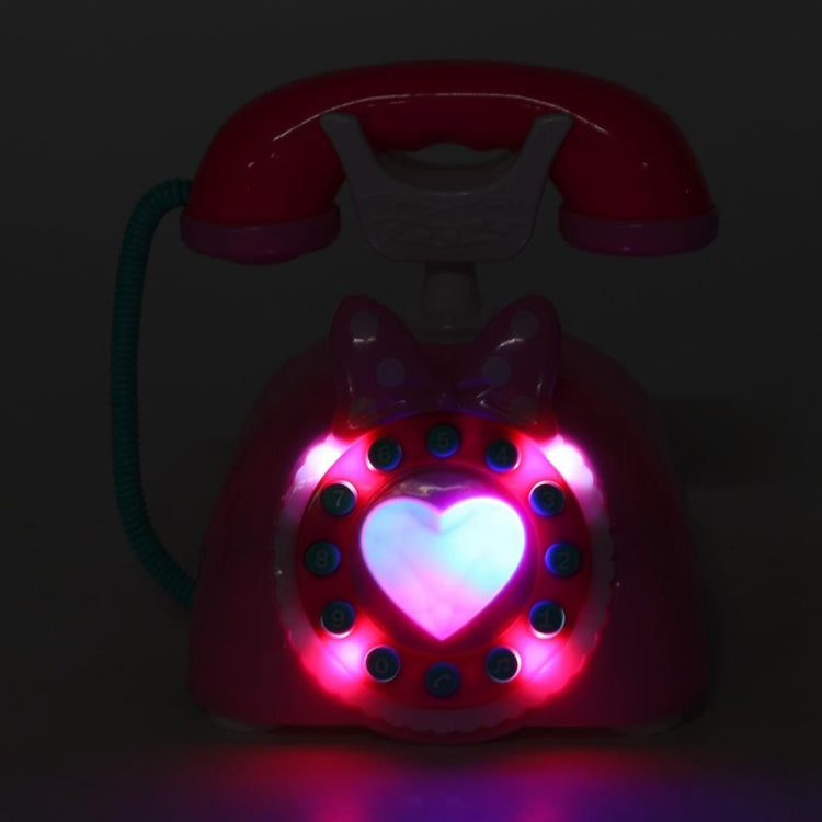 兒童仿真復古電話機燈光音樂卡通早教益智音樂玩具