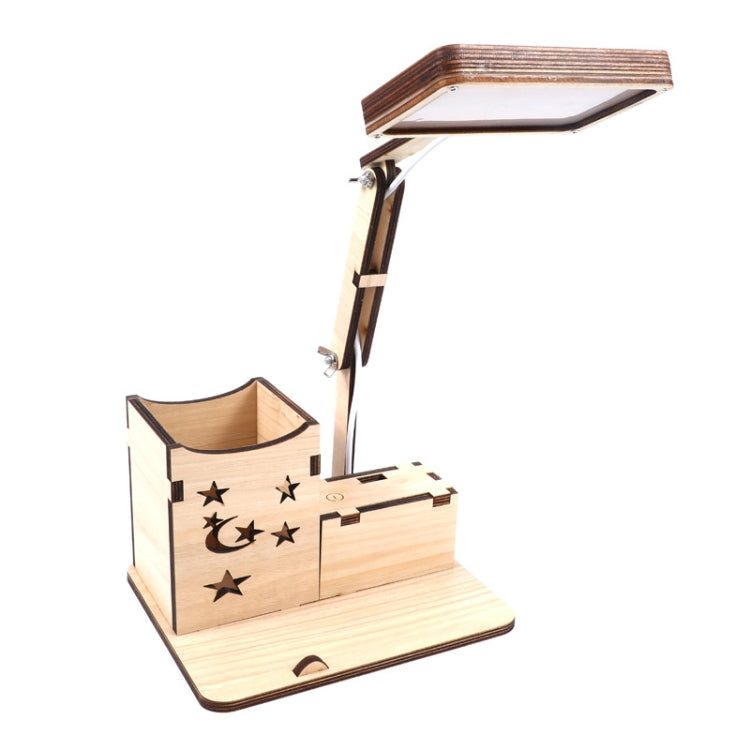 木製多功能觸摸USB筆筒檯燈學生桌面充電閱讀燈led護眼檯燈