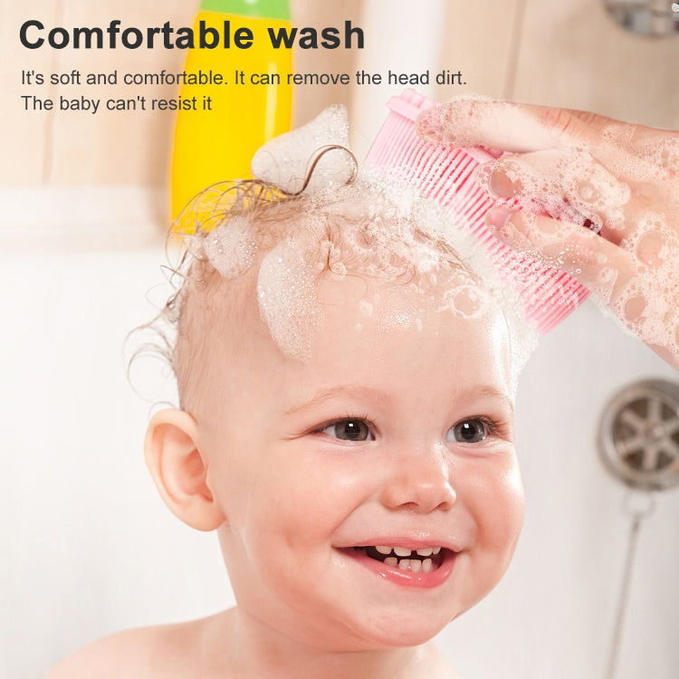 硅膠頭皮淋浴按摩刷 柔軟嬰兒洗澡刷