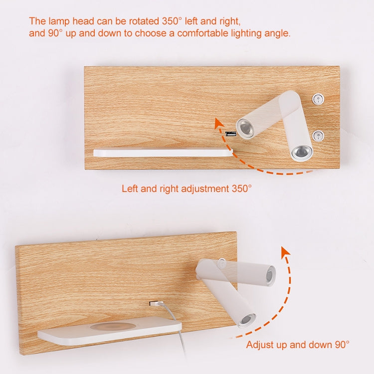 無線壁燈USB 5V充電器壁燈酒店床頭閱讀射燈