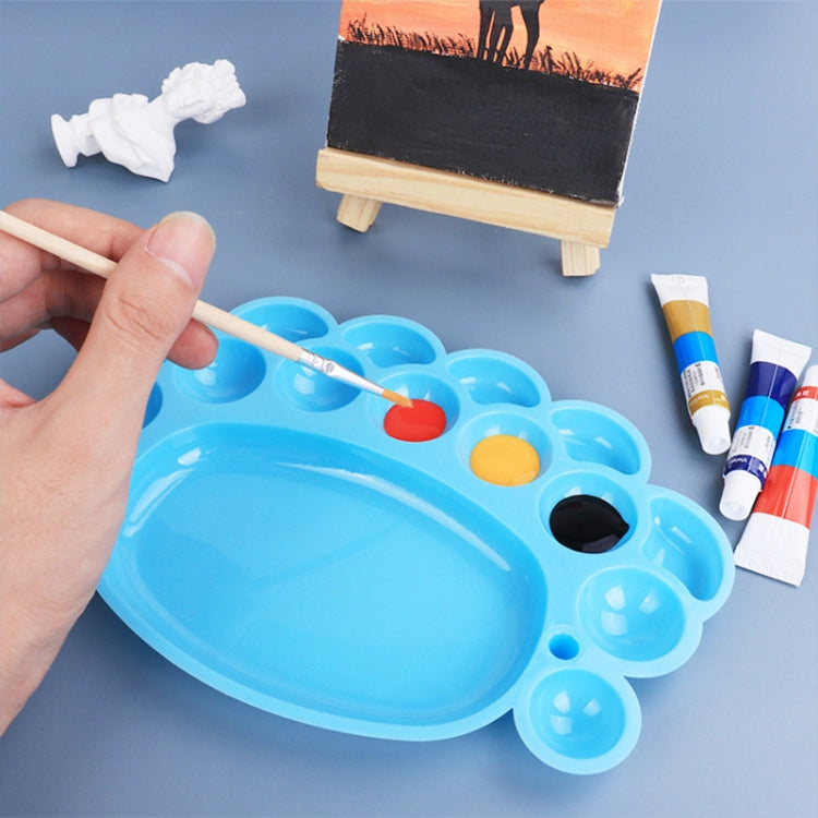 兩個一賣 15格大腳丫調色盤 塑料顏色彩繪用品