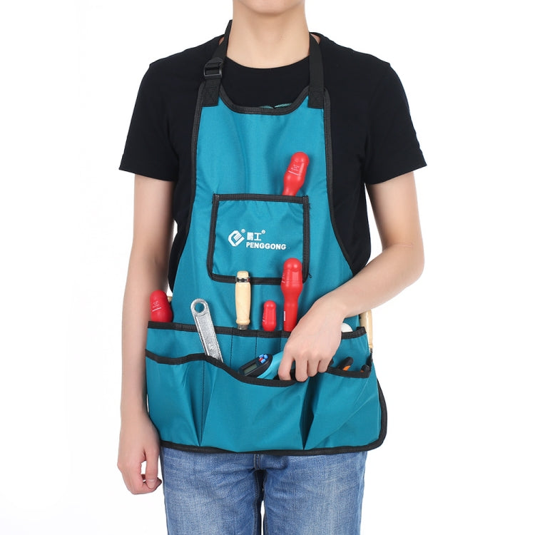 鵬工 防水帆布園藝圍裙工具袋電工工具收納袋
