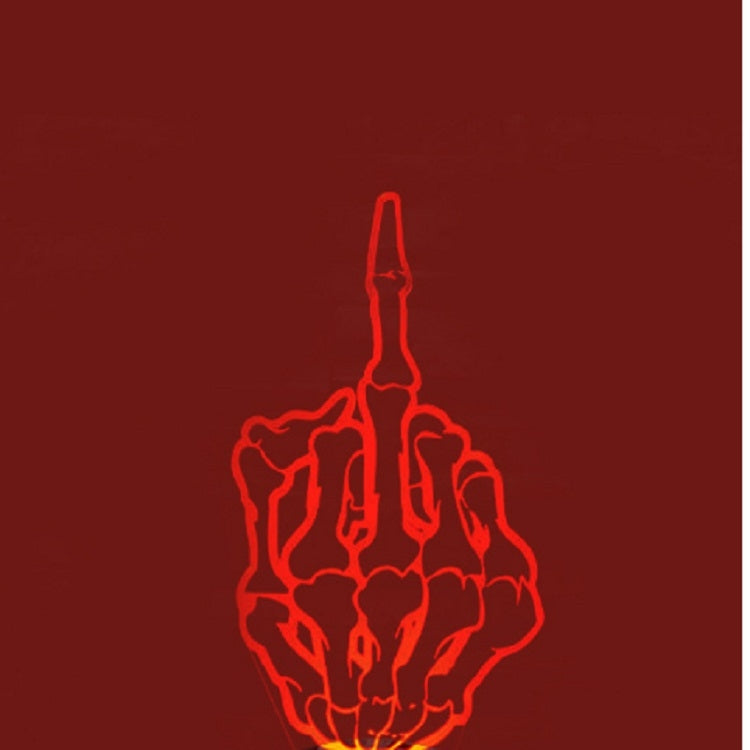 十件一賣 防遠光汽車貼紙 中指鄙視反光車貼 骷髏骨頭摩托車貼紙