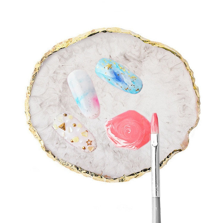 美甲調色盤 樹脂瑪瑙片美甲彩繪調色板 甲片裝飾儲物盤