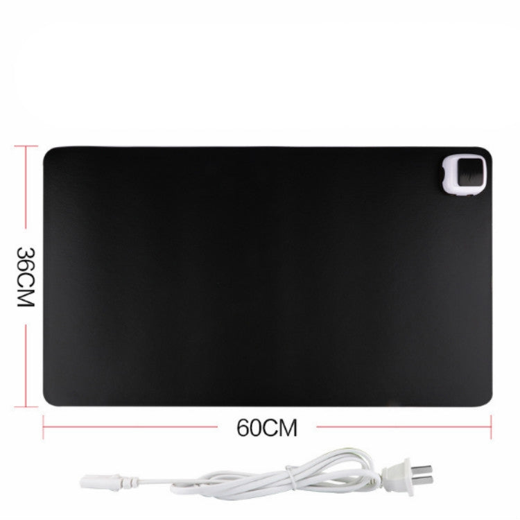 220V電熱板寫字台暖桌墊毯辦公室鼠標加熱保暖電腦暖手桌面發熱板, Black Big Size