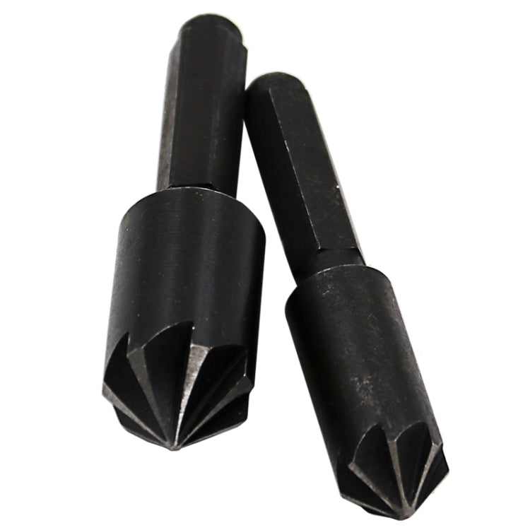 10毫米 13毫米 木工開孔鑽孔定位木板1/4六角柄七刃倒角刀磨邊器