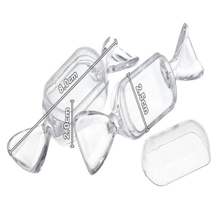 10個/套透明創意糖果包裝盒 小糖果形迷你塑料盒