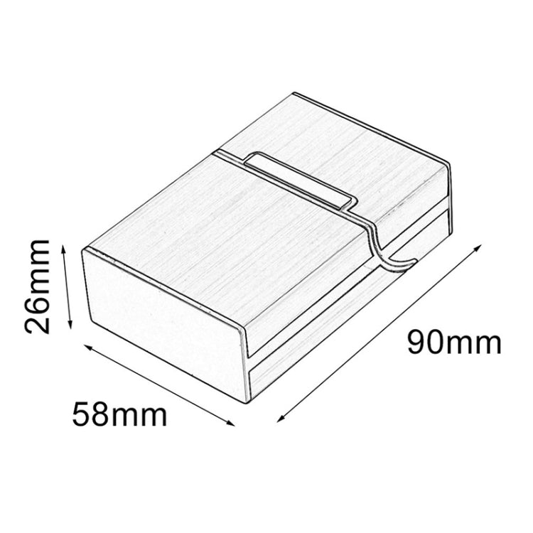 光鋁雪茄煙盒煙草托架袖珍盒保鮮盒煙具