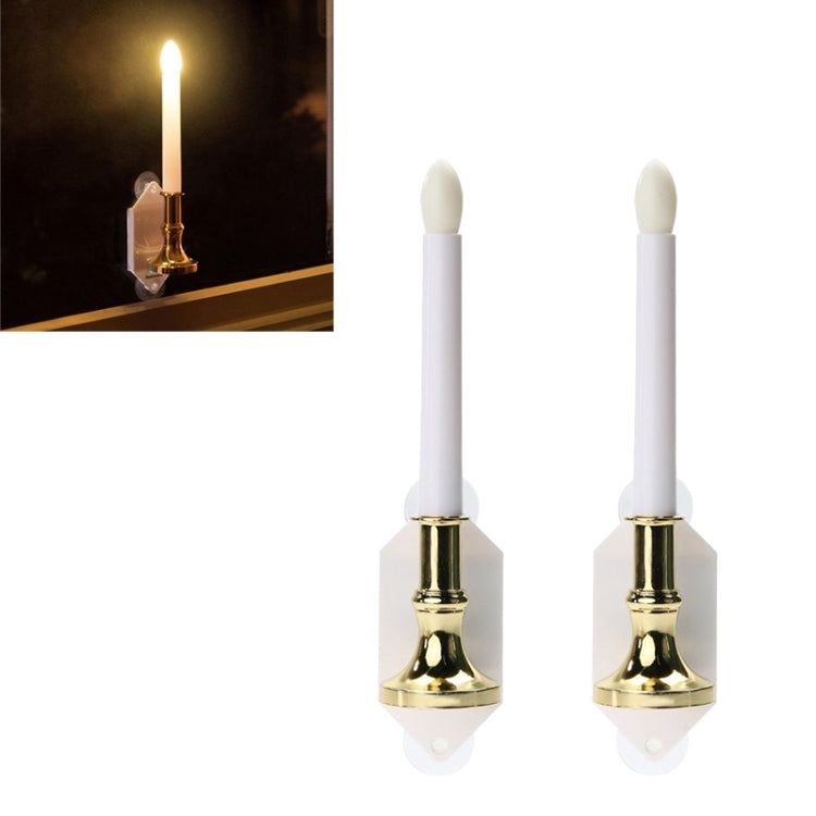 2隻一賣 太陽能蠟燭燈LED夜燈电子室內外裝飾燈