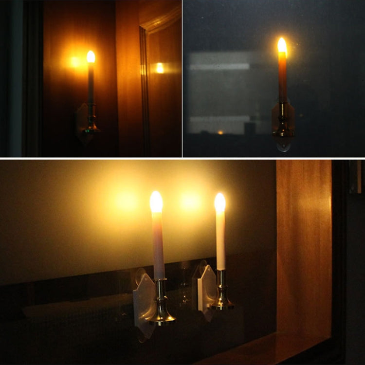 2隻一賣 太陽能蠟燭燈LED夜燈电子室內外裝飾燈