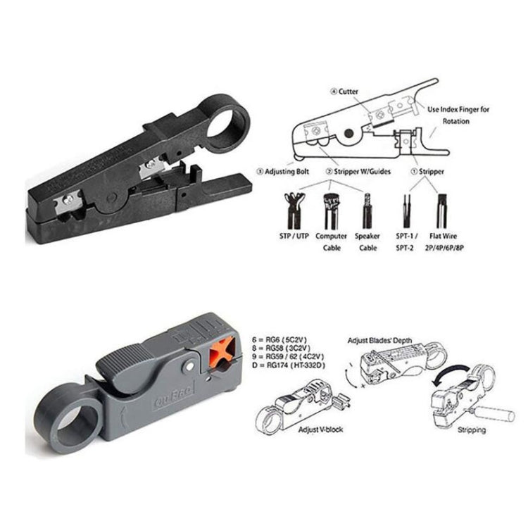 三用網線鉗測試儀手動工具套裝家用網絡維修工具包