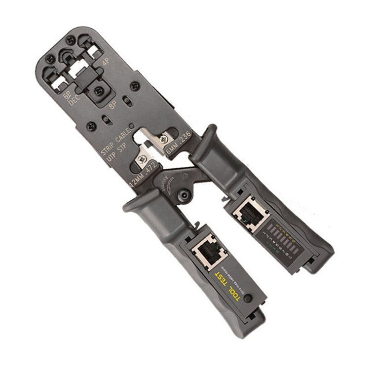 多功能4P8P6P三用帶測試儀棘輪式網絡工具擠壓接壓線網線鉗子