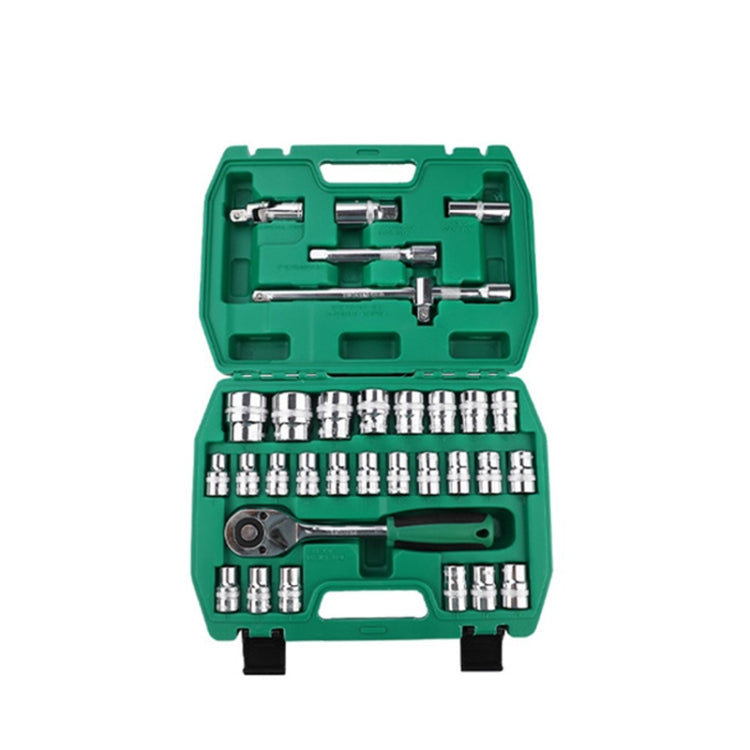 拓森 32件套 套筒組合工具汽車維修工具套管扳手套裝