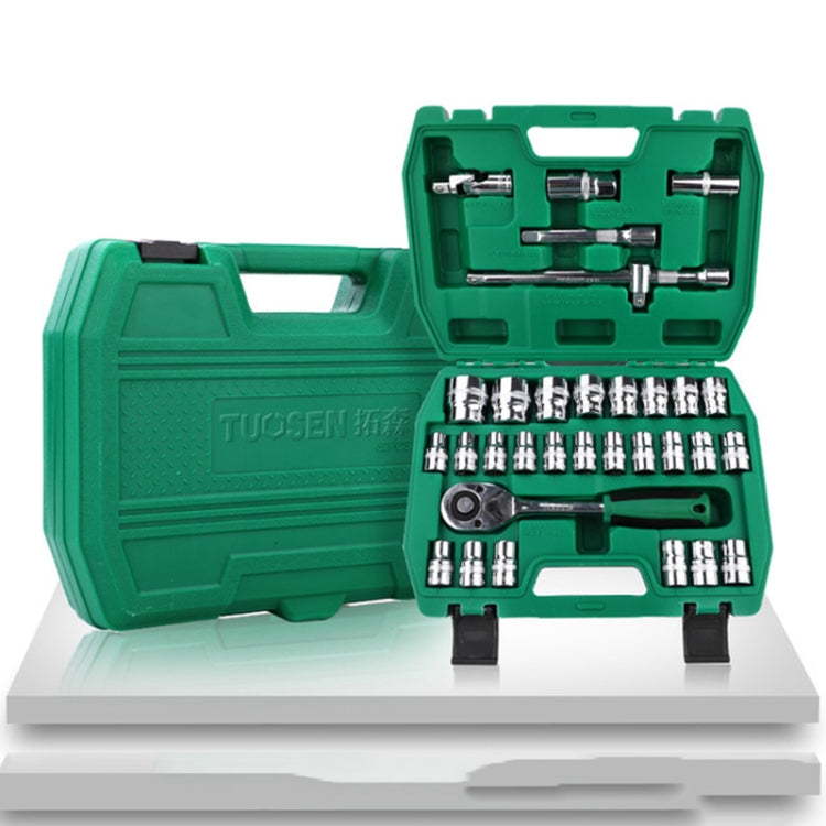 拓森 32件套 套筒組合工具汽車維修工具套管扳手套裝