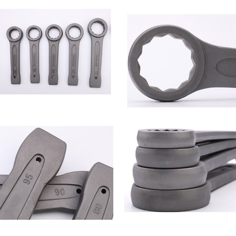 拓森 單頭直柄發灰磷化敲擊梅花扳手