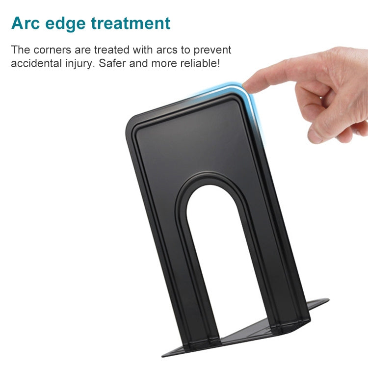 一對賣 簡約金屬書擋書架防滑書立桌面收納架