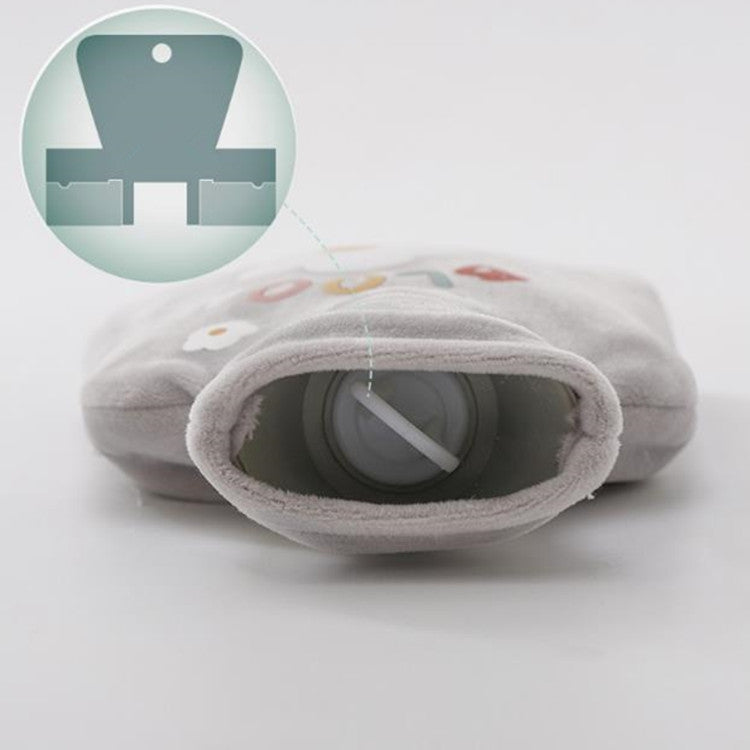 卡通花朵毛絨注水熱水袋 注水暖手寶