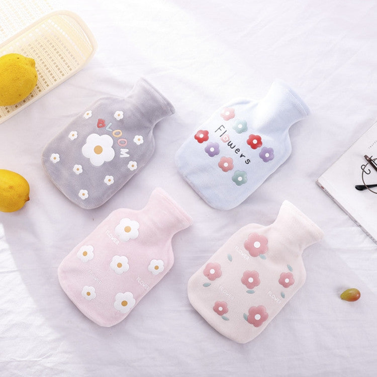 卡通花朵毛絨注水熱水袋 注水暖手寶