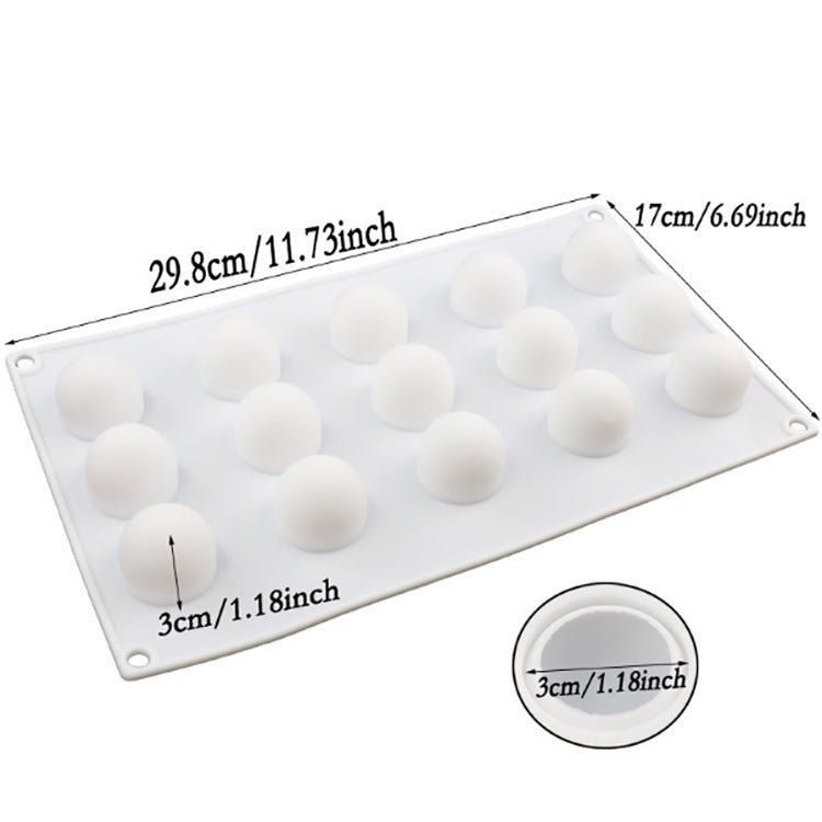 French Dessert 15 Even Spherical Cake Mold Mousse Silicone Creative DIY Baking Mold